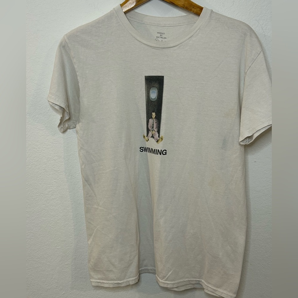 Y2K Mac Miller Swimming Album Tour Graphic T-Shirt White M